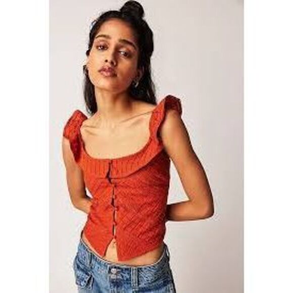 Free people smocked tank top size medium - Picture 1 of 4